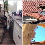 جندي بريطاني يسقط بمنزل في أميركا بعد تعطل مظلته
