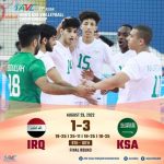 العراق يخسر أمام السعودية في بطولة شباب الطائرة الآسيوية